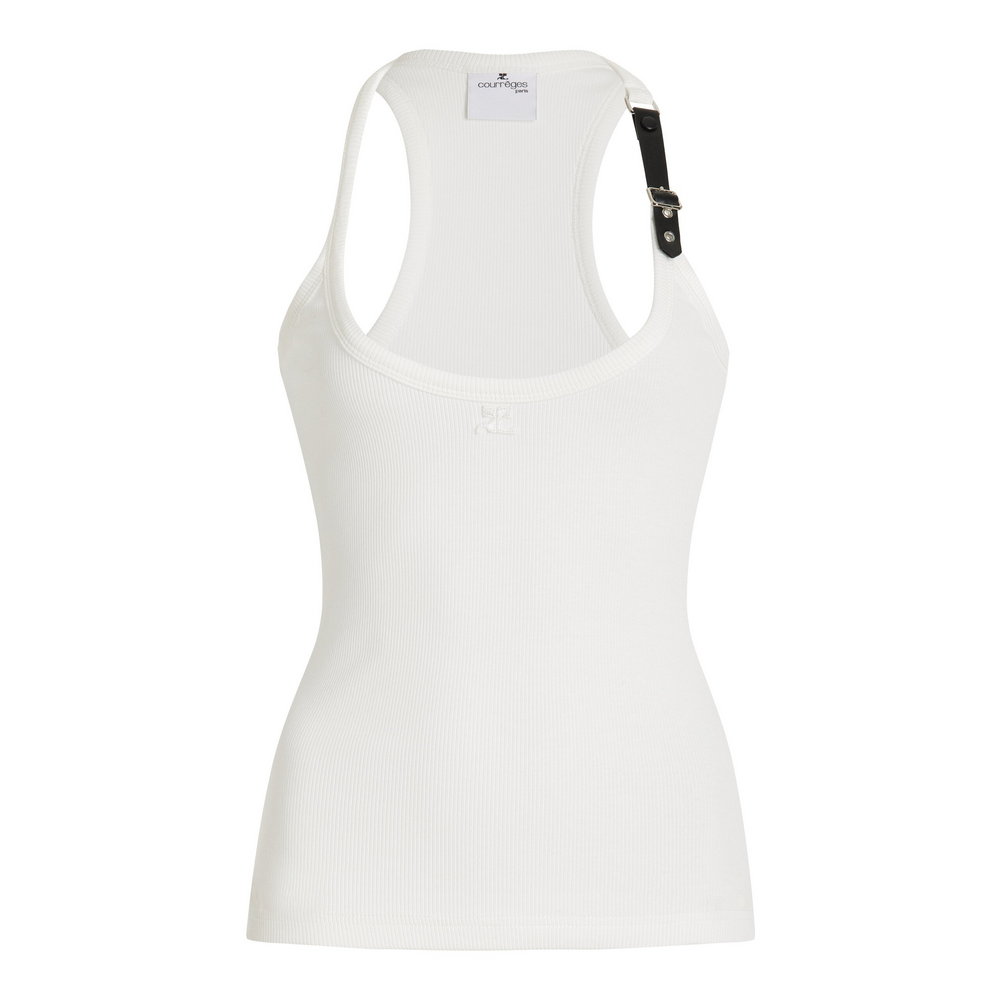 Courrèges Holistic 90's buckle-detailed cotton ... in White